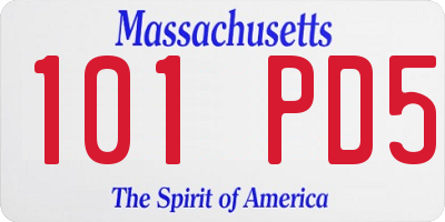 MA license plate 101PD5