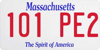 MA license plate 101PE2