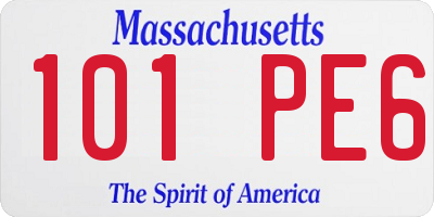 MA license plate 101PE6