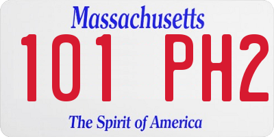 MA license plate 101PH2