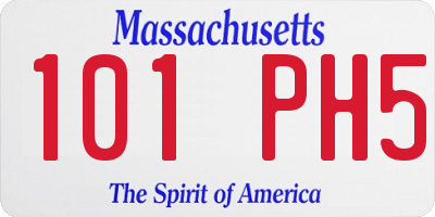 MA license plate 101PH5