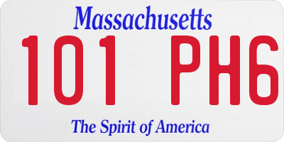 MA license plate 101PH6