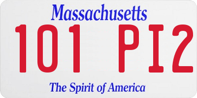 MA license plate 101PI2