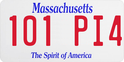 MA license plate 101PI4