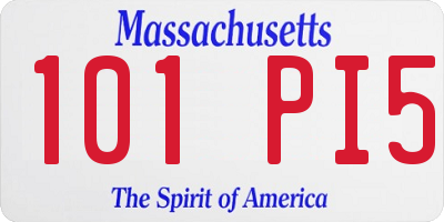 MA license plate 101PI5