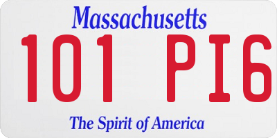 MA license plate 101PI6