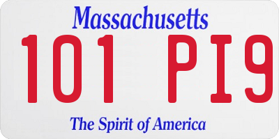 MA license plate 101PI9