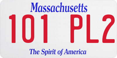 MA license plate 101PL2