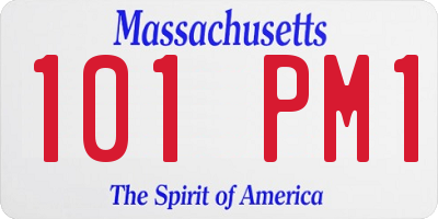 MA license plate 101PM1