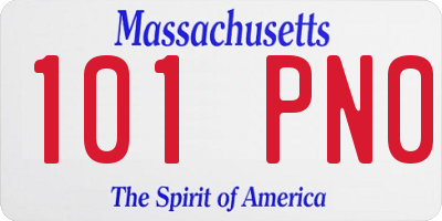 MA license plate 101PN0