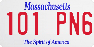 MA license plate 101PN6