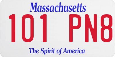 MA license plate 101PN8