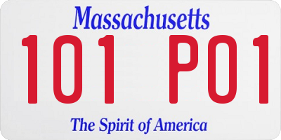 MA license plate 101PO1