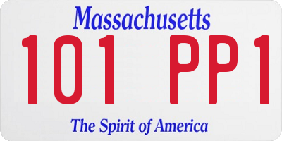 MA license plate 101PP1