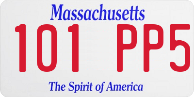 MA license plate 101PP5