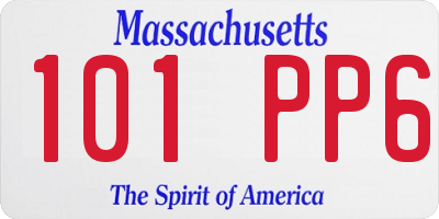 MA license plate 101PP6