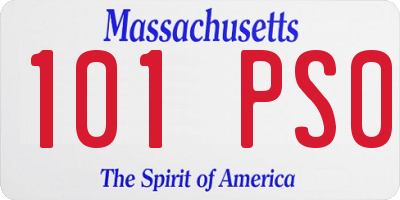 MA license plate 101PS0