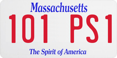 MA license plate 101PS1