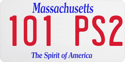 MA license plate 101PS2