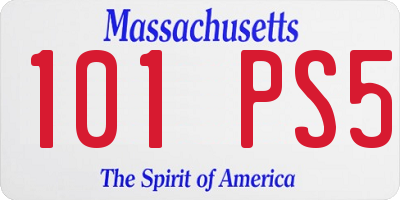 MA license plate 101PS5