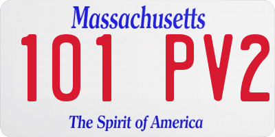 MA license plate 101PV2