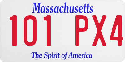 MA license plate 101PX4