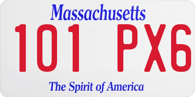 MA license plate 101PX6