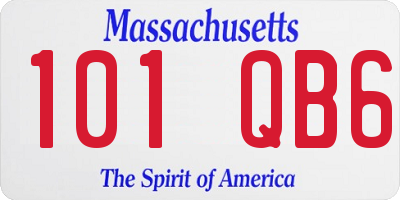 MA license plate 101QB6