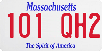 MA license plate 101QH2