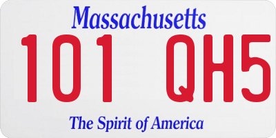 MA license plate 101QH5