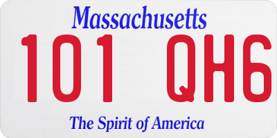 MA license plate 101QH6