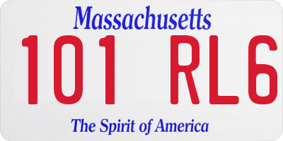 MA license plate 101RL6