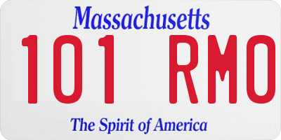 MA license plate 101RM0