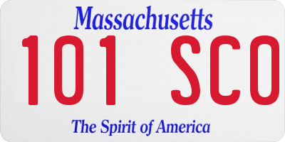 MA license plate 101SC0