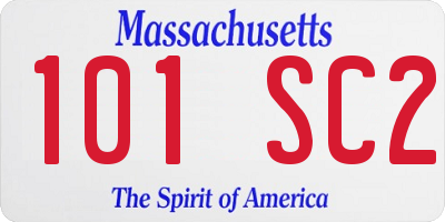 MA license plate 101SC2