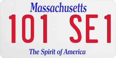 MA license plate 101SE1