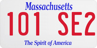 MA license plate 101SE2