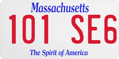 MA license plate 101SE6