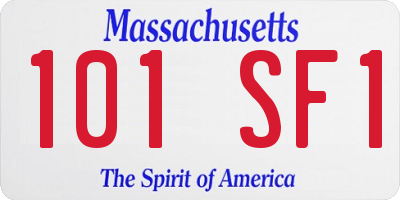 MA license plate 101SF1