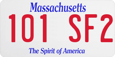 MA license plate 101SF2