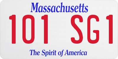 MA license plate 101SG1