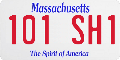 MA license plate 101SH1