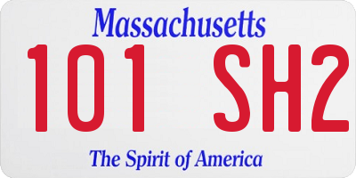 MA license plate 101SH2