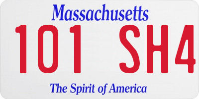 MA license plate 101SH4