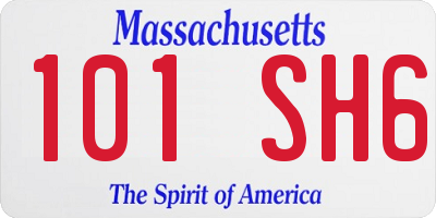 MA license plate 101SH6