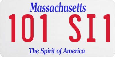 MA license plate 101SI1