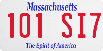 MA license plate 101SI7