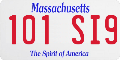 MA license plate 101SI9