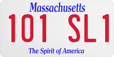 MA license plate 101SL1