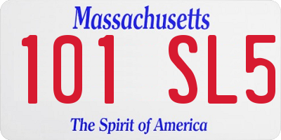 MA license plate 101SL5
